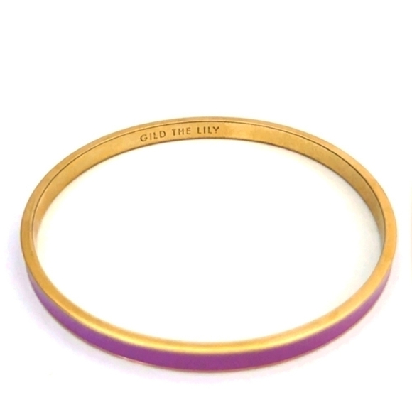 KATE spade gold plated purple enamel bangle "Gild the lily" - Picture 4 of 7